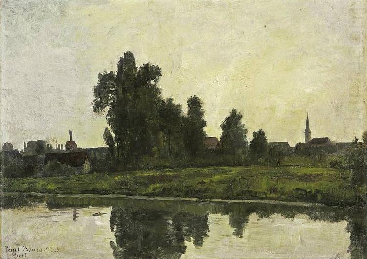 Paul Baum Landschaft am Fluss vor Gent
